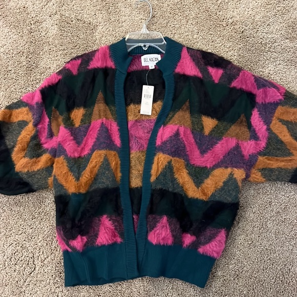 NWT Anthropologie Chevron Eyelash Cardigan Sweater One Size - Picture 6 of 10